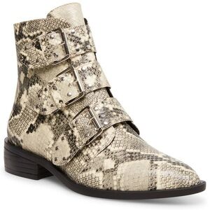 NWT Steve Madden Snakeskin Design Ankle Boots 7